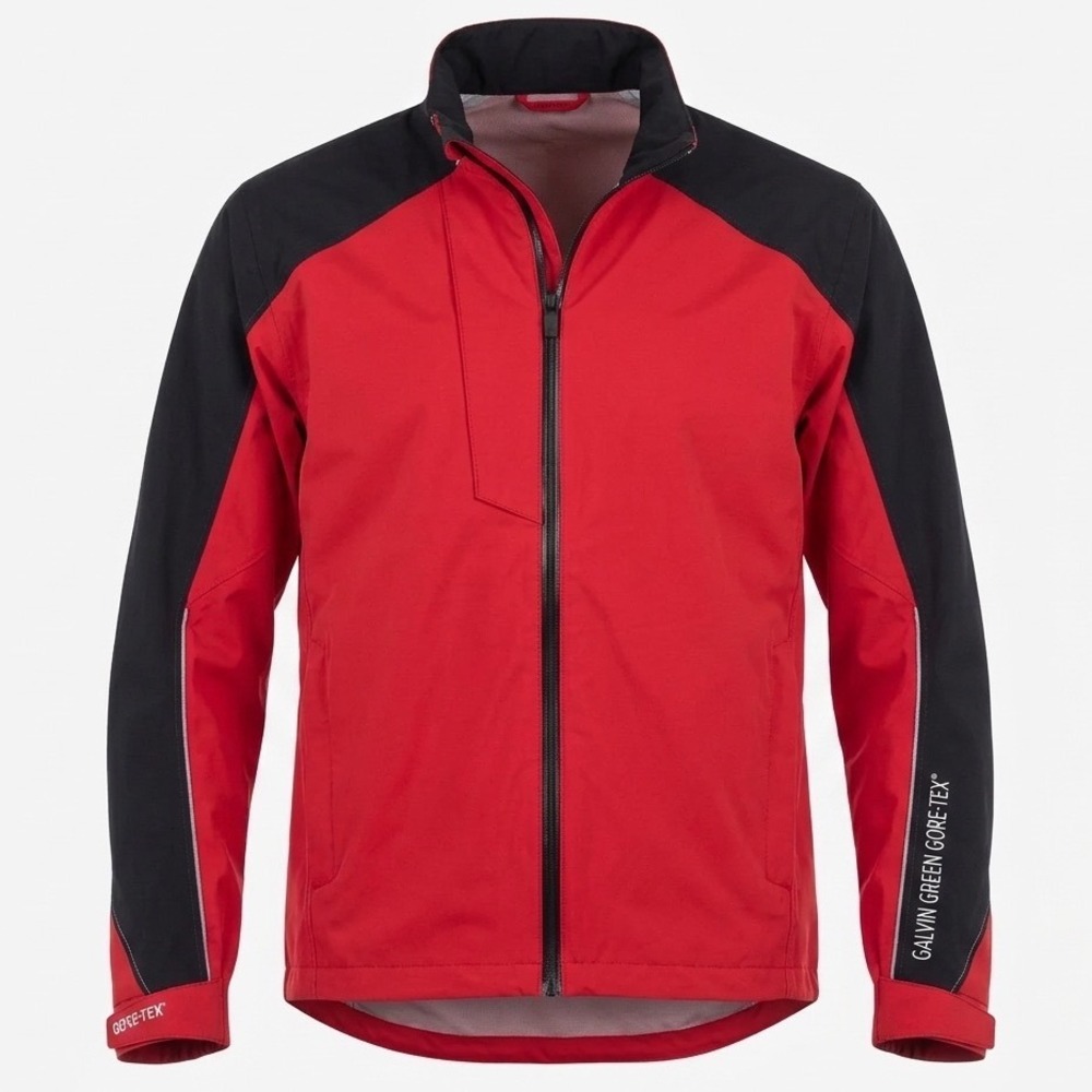 Galvin Green Gore-Tex Golf Rain Jacket Mens XXL Red Black Waterproof Full Zip